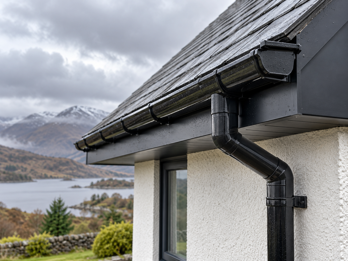 Illustrative guttering, fascia and soffit details.